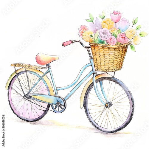 bicycle with a basket of flowers © MCT_Gallery