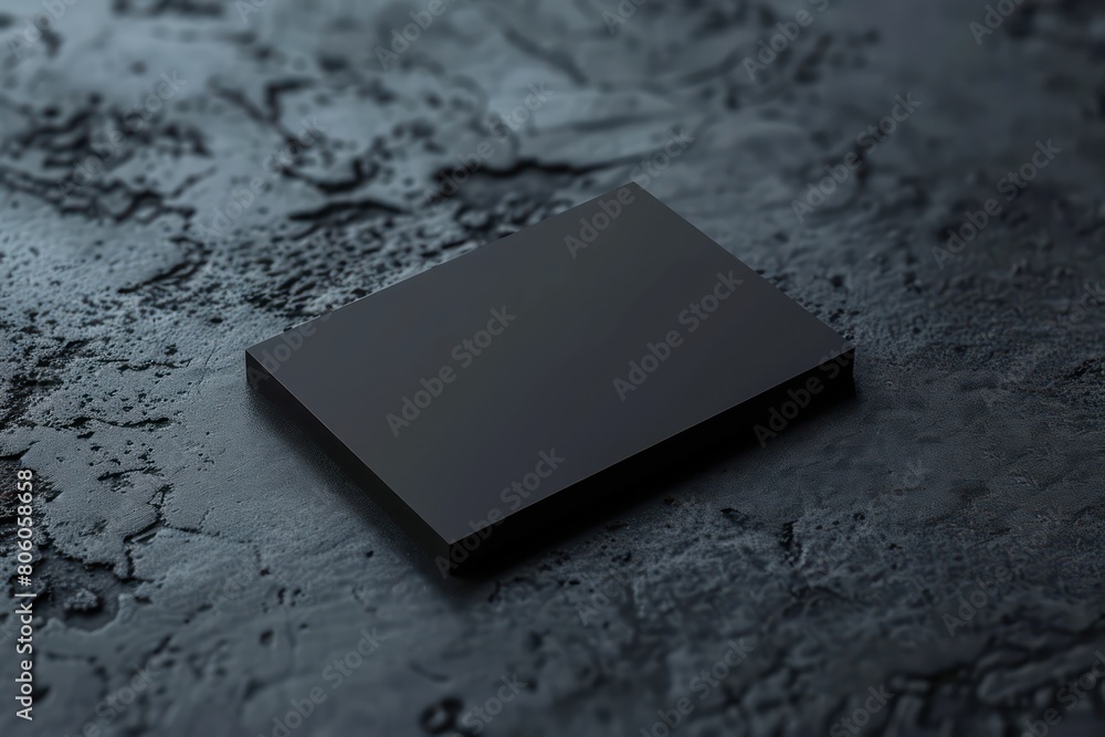 black close up of a dark grey business card black close up of a dark grey business card