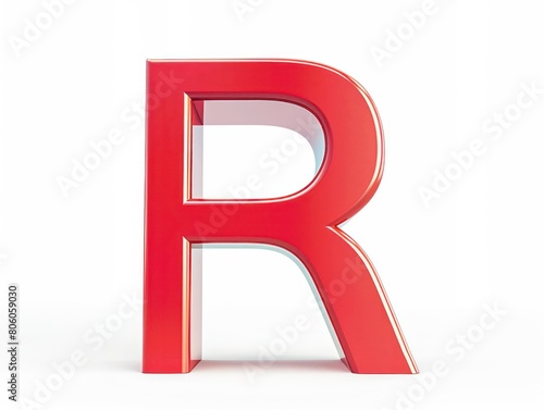 R letter icon, logo design on white background