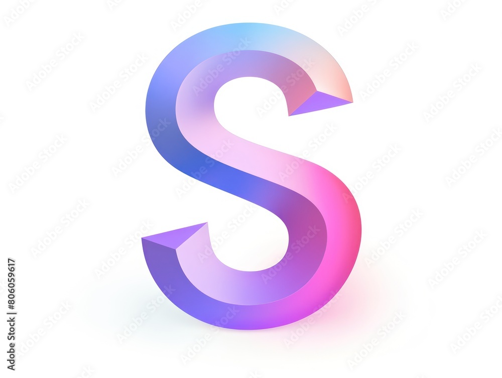 S icon logo design, color gradient on white background S icon logo design, color gradient on white background