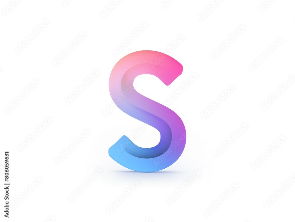 S icon logo design, color gradient on white background S icon logo design, color gradient on white background