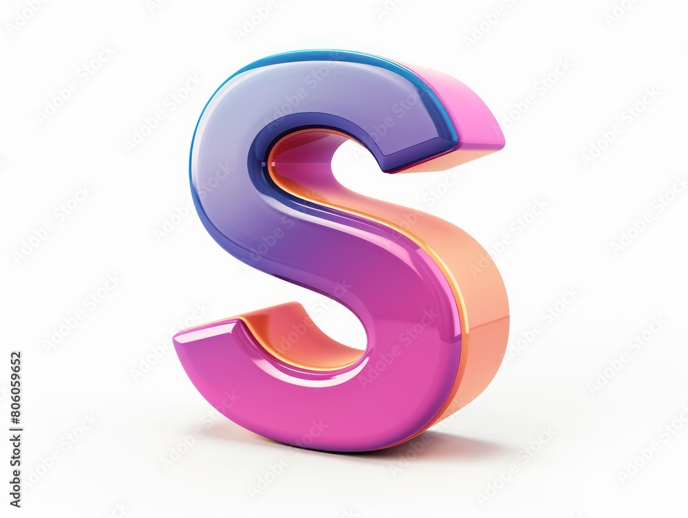 S icon logo design, color gradient on white background S icon logo design, color gradient on white background