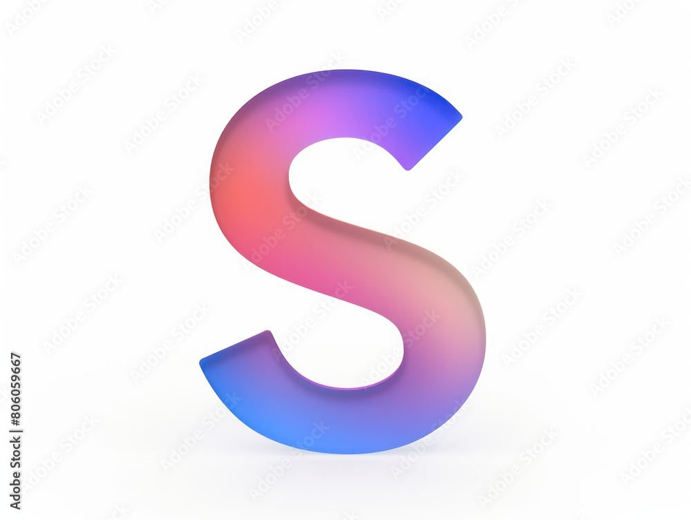 S icon logo design, color gradient on white background
