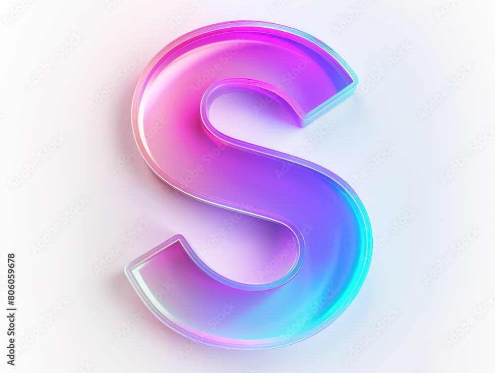 S icon logo design, color gradient on white background