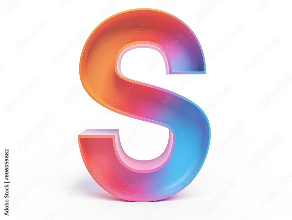 S icon logo design, color gradient on white background S icon logo design, color gradient on white background