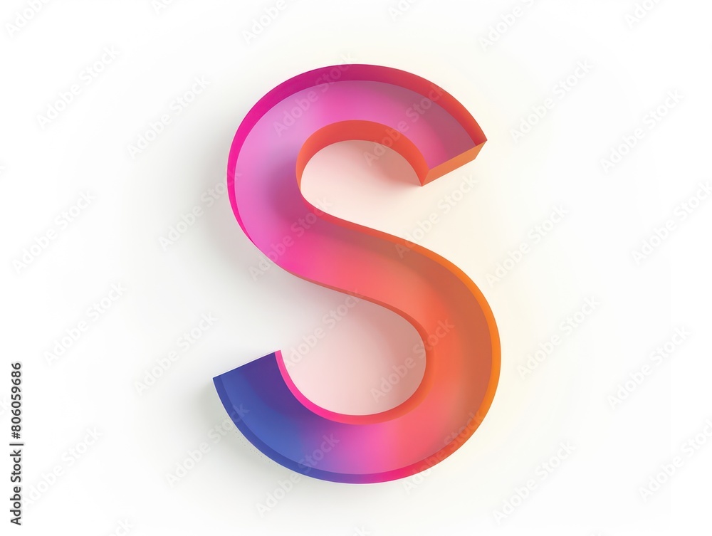 S icon logo design, color gradient on white background S icon logo design, color gradient on white background