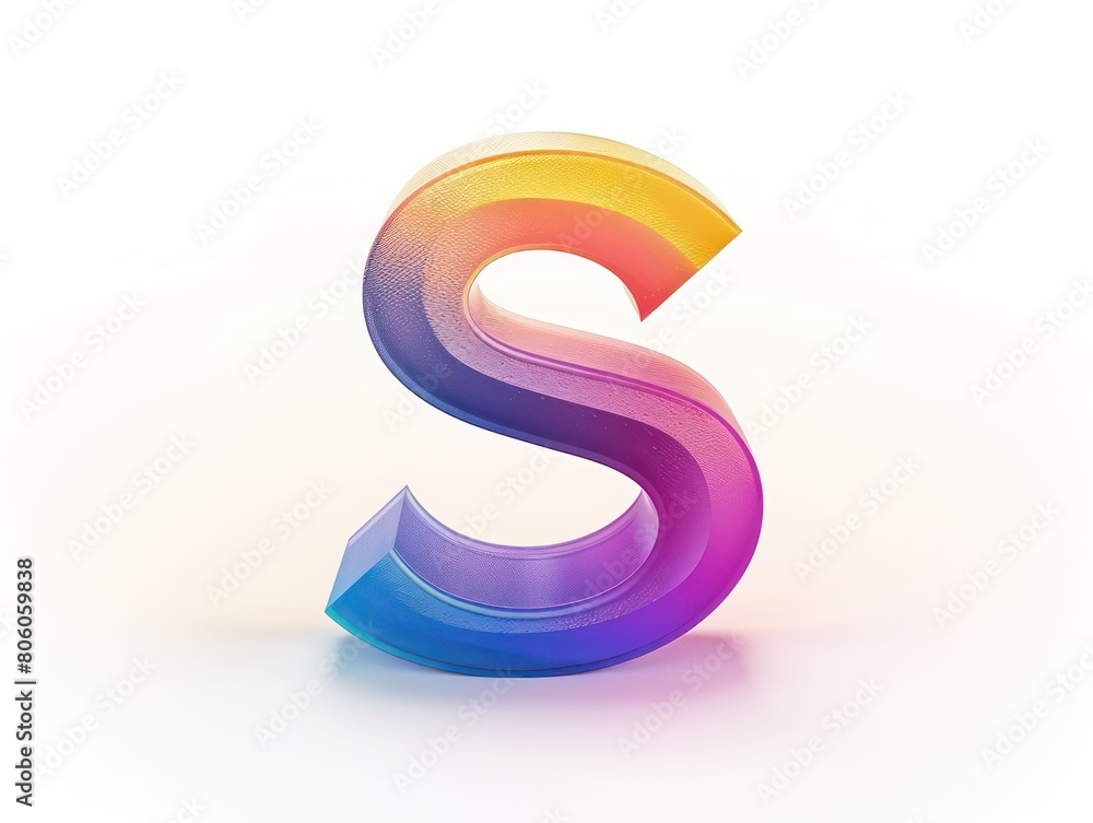 S icon logo design, color gradient on white background S icon logo design, color gradient on white background