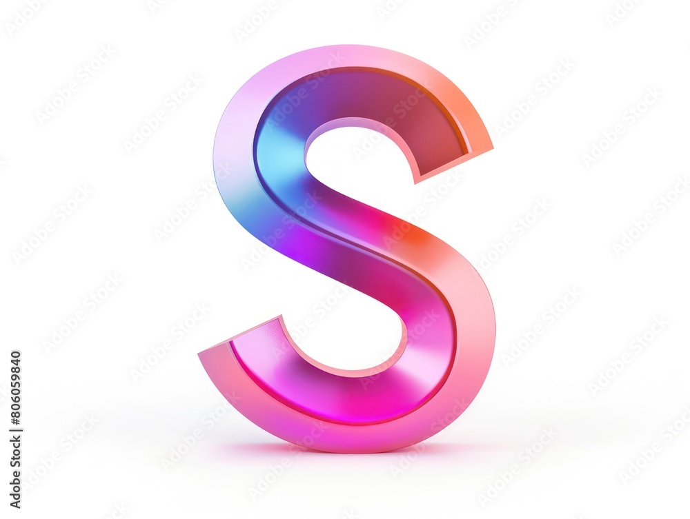 S icon logo design, color gradient on white background S icon logo design, color gradient on white background
