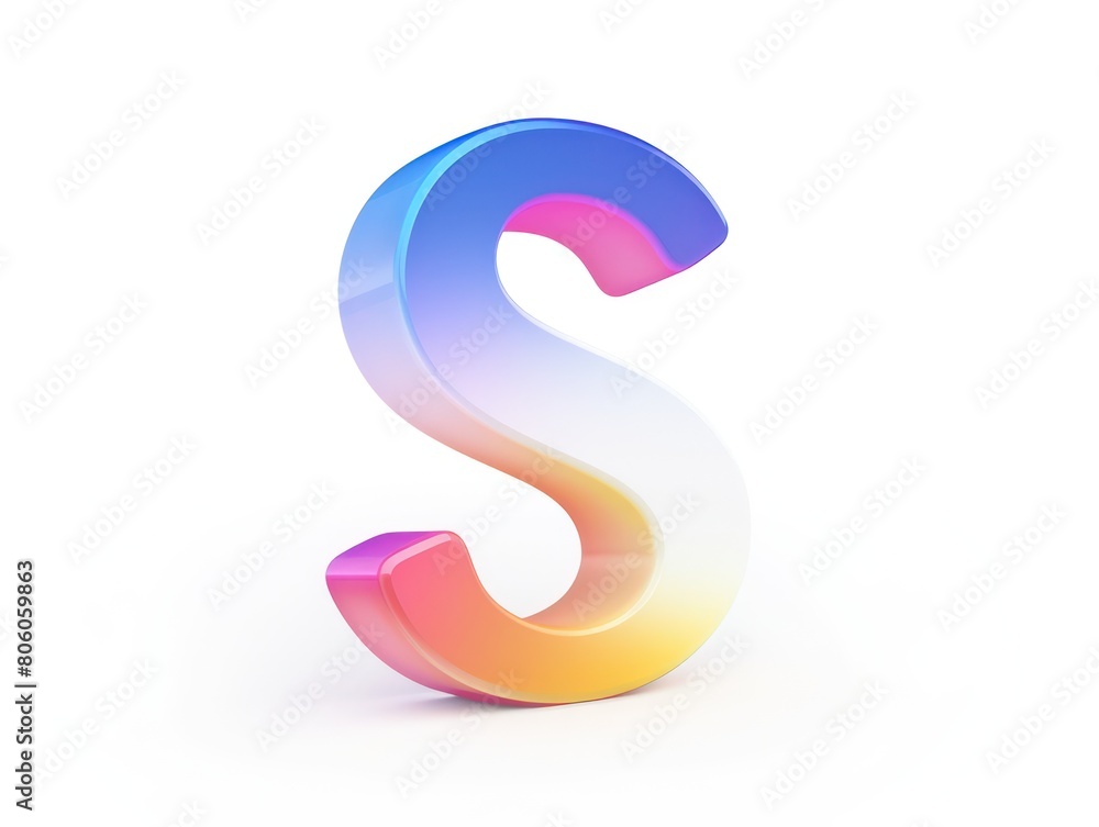 S icon logo design, color gradient on white background S icon logo design, color gradient on white background