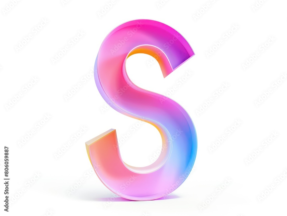 S icon logo design, color gradient on white background S icon logo design, color gradient on white background
