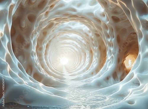 Abstract organic tunnel structure photo