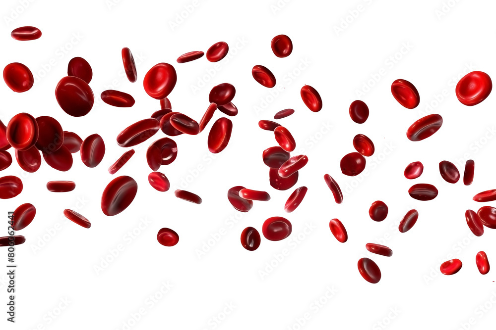 Red blood cells PNG blood vessels stream flow isolated on Transparent and white background - blood Circulation Cardiovascular Hematologist 