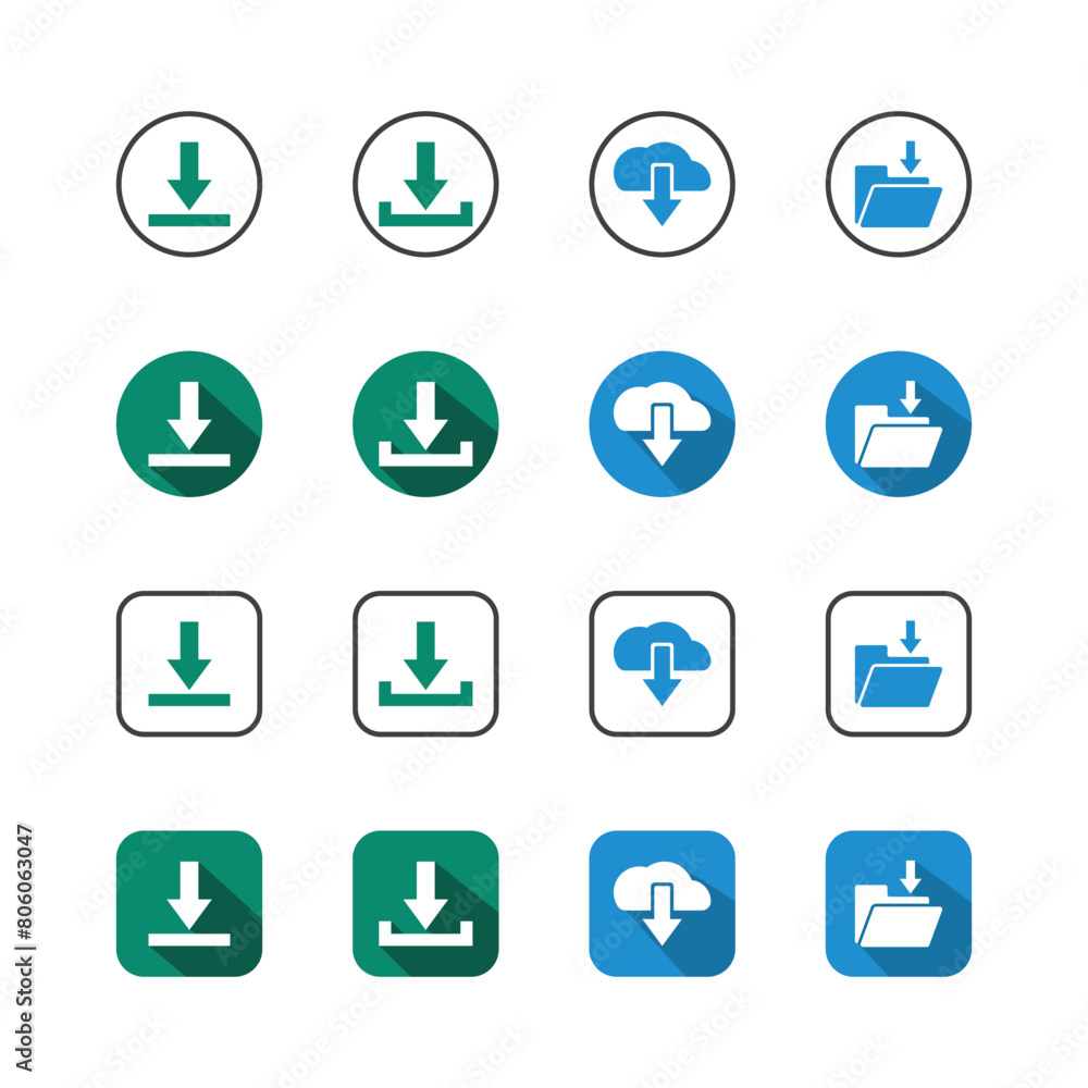 Collection of Icons set, flat colored with shadows. Thin line icons set. Flat vector illustration
Collection of Icons set, flat colored with shadows. Thin line icons set. Flat vector illustration