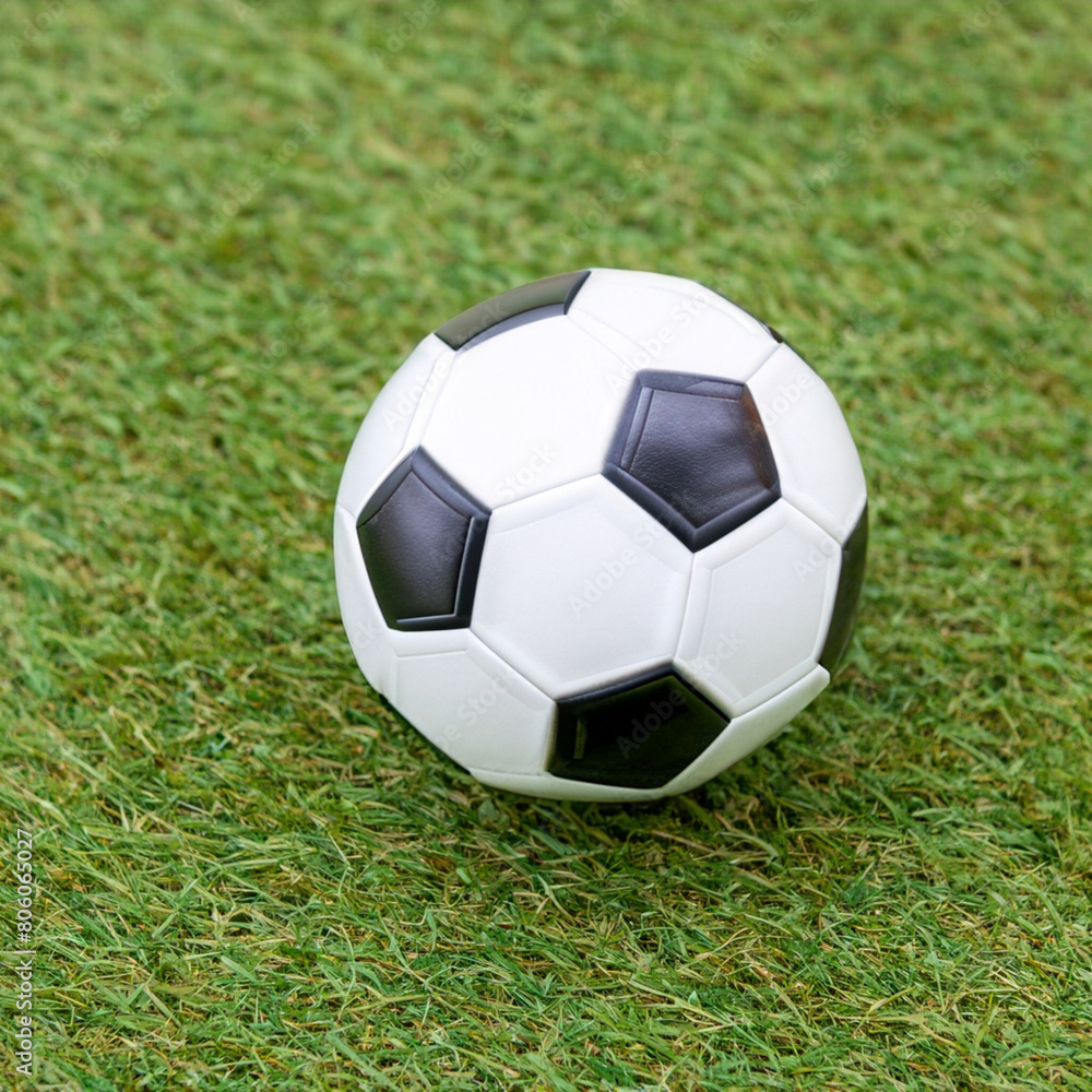 soccer ball on grass soccer ball on grass