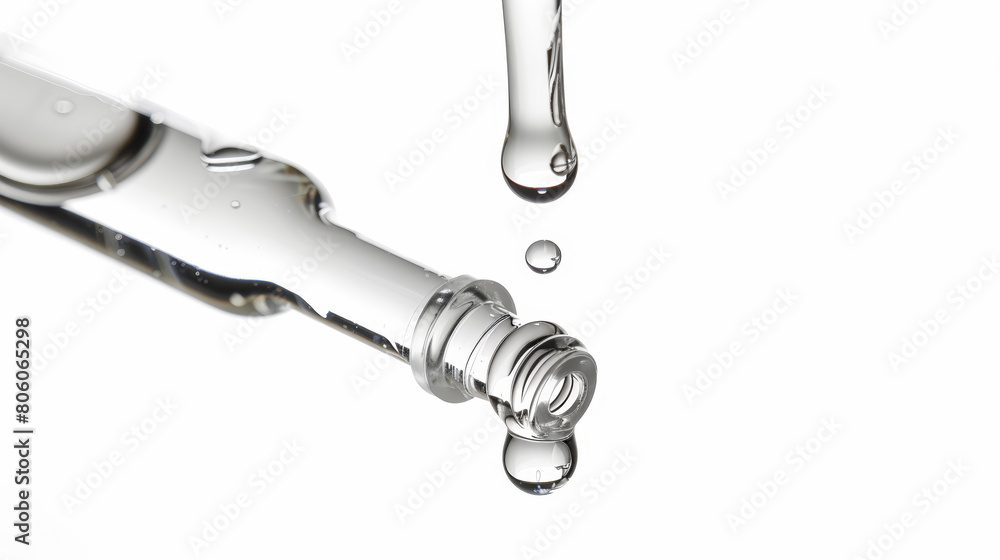 essential oil dropping from syringe, isolated essential oil dropping from syringe, isolated