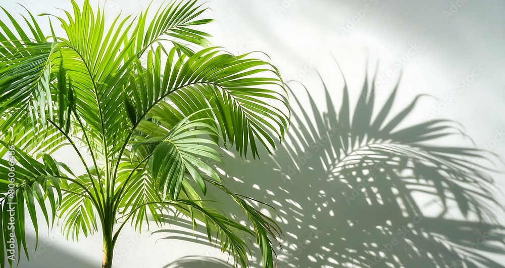 Palm tree on the sun light