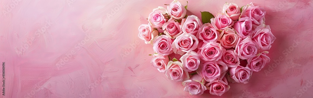 Blooming Heart of Pink and Cream Roses Blooming Heart of Pink and Cream Roses