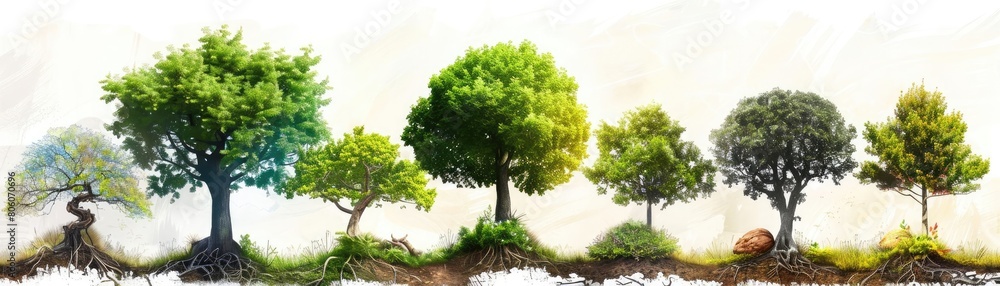 Depict the life cycle of a tree from seed to towering giant Depict the life cycle of a tree from seed to towering giant