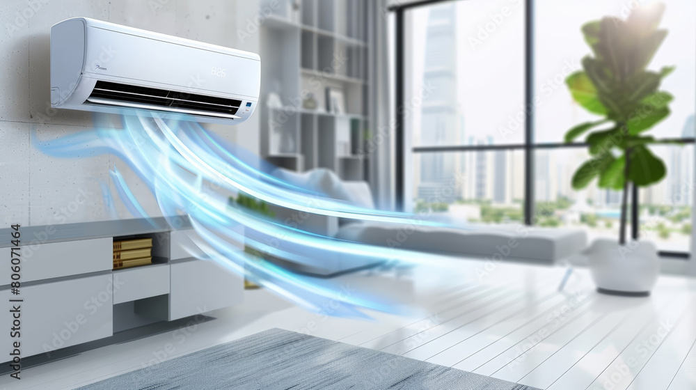 Fototapeta premium air conditioner in living room