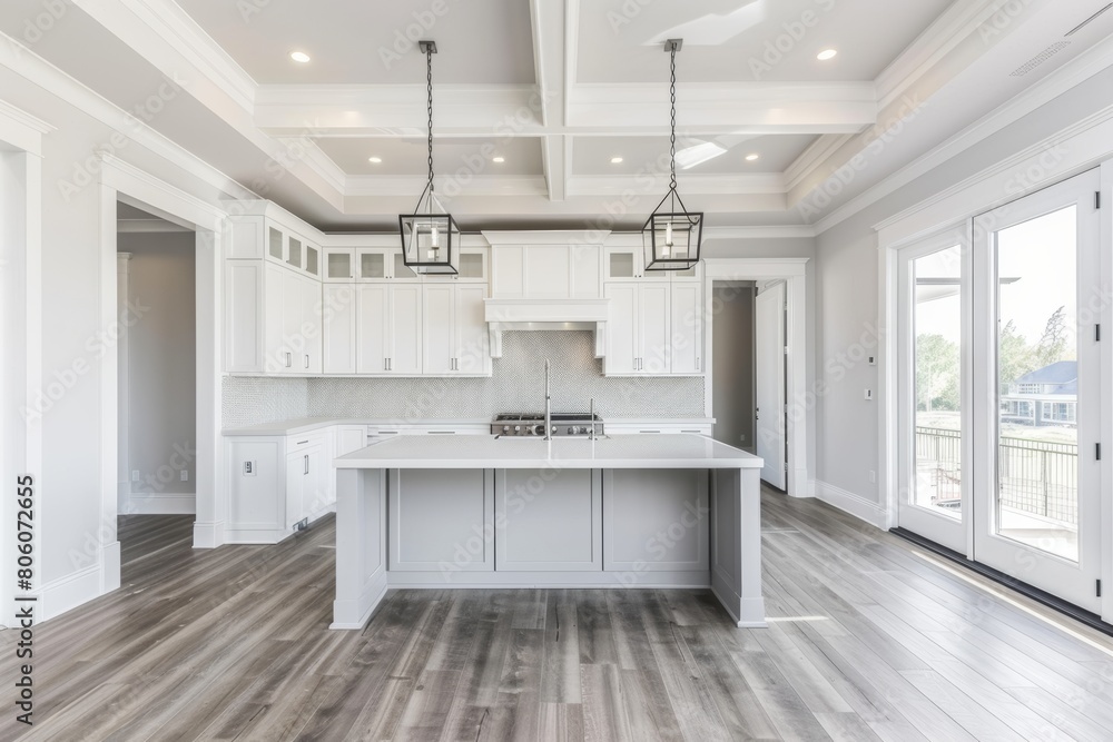 Contemporary Kitchen with Large Windows and Wooden Finish
Contemporary Kitchen with Large Windows and Wooden Finish