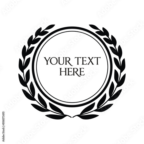 laurel wreath award, logo template, leave logo template illustration