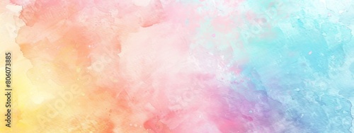 Colorful pastel watercolor background with soft blurred color gradients  in a dreamy and romantic style  with rainbow colors  cloudcore  high resolution  with a harmonious composition.
