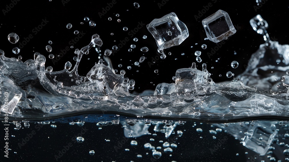 ice cubes with water in the ice glass abstract background in ultra hd ice cubes with water in the ice glass abstract background in ultra hd