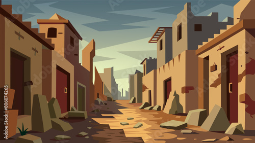 The narrow streets of the old town are lined with dilapidated buildings their crumbling facades casting a shadow of doubt on the reliability of their.