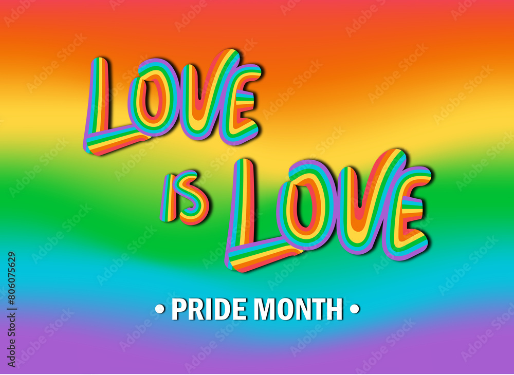 pride month banner with rainbow colors and unique font pride month banner with rainbow colors and unique font