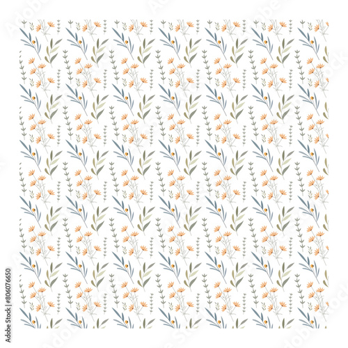 Seamless Pattern with Flowers, Flowers pattern