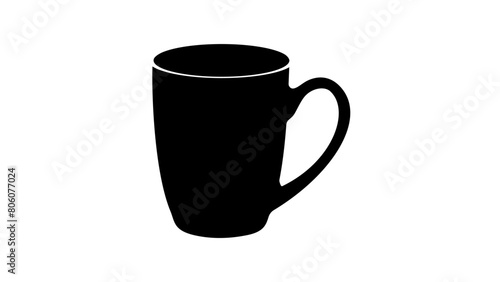 Coffee Mug, black isolate silhouette