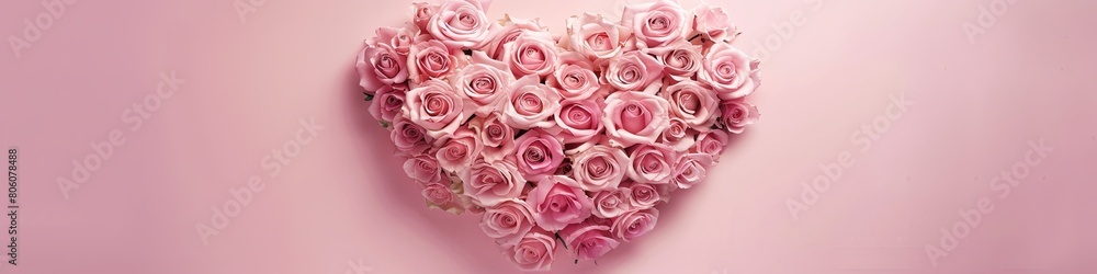 Blooming Heart of Pink and Cream Roses Blooming Heart of Pink and Cream Roses