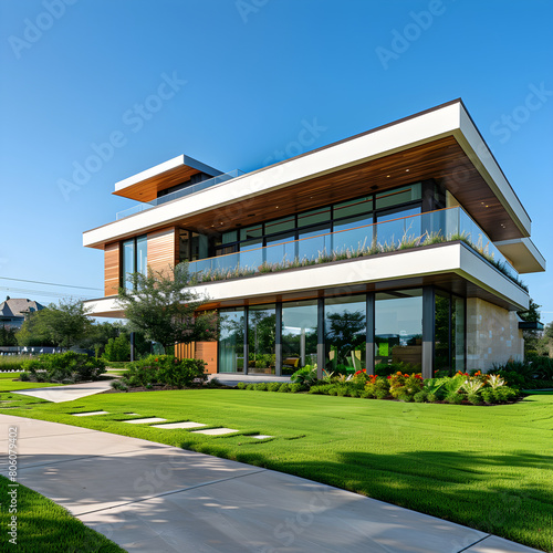 Luxurious Modern Texas Home under the Clear Blue Skies of an Ideal Suburban Paradise