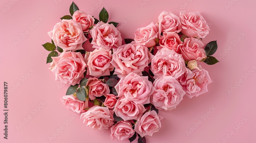 Blooming Heart of Pink and Cream Roses Blooming Heart of Pink and Cream Roses