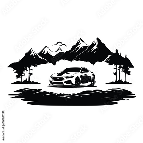 mountain landscape illustration