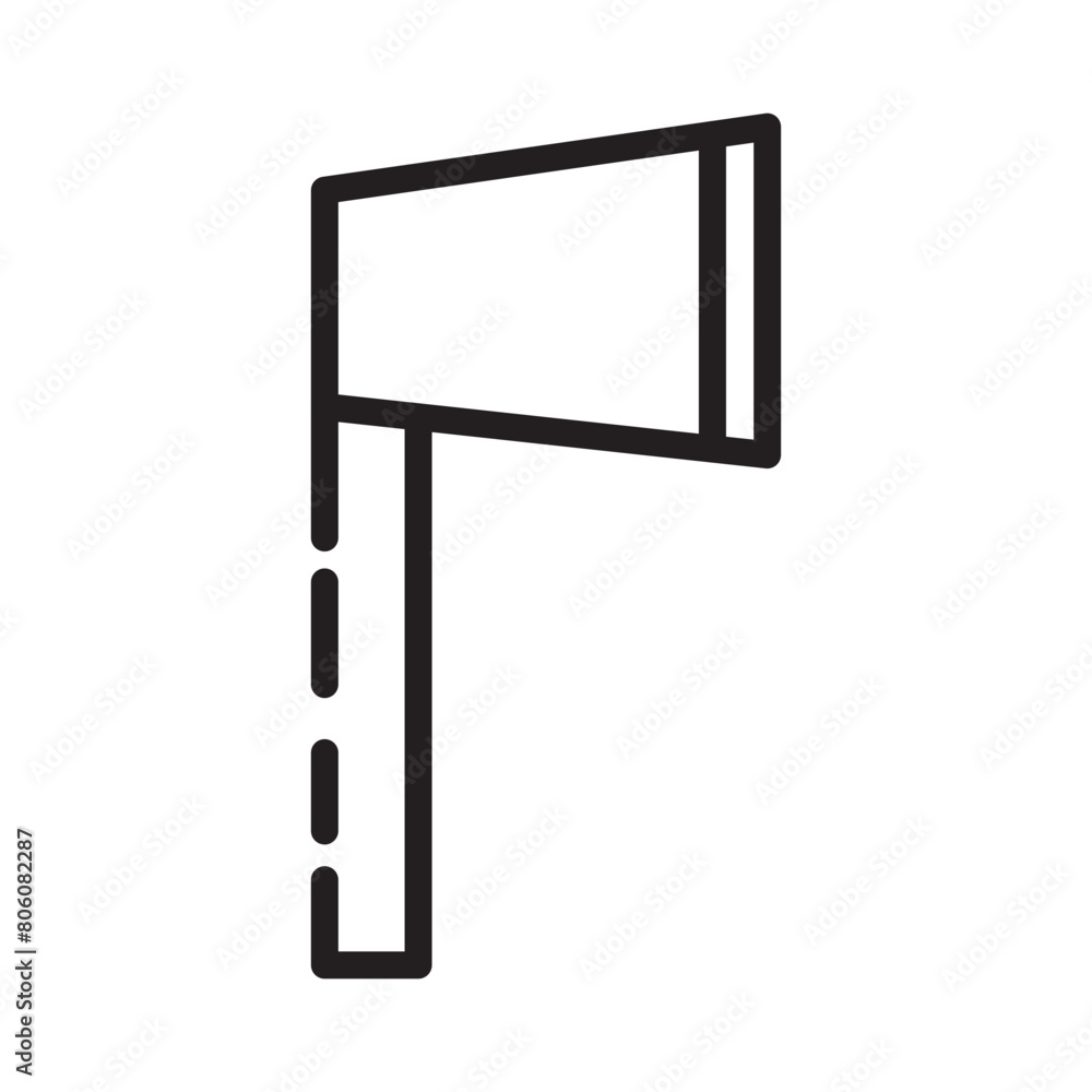 Fototapeta premium Axe Building Tool Line Icon