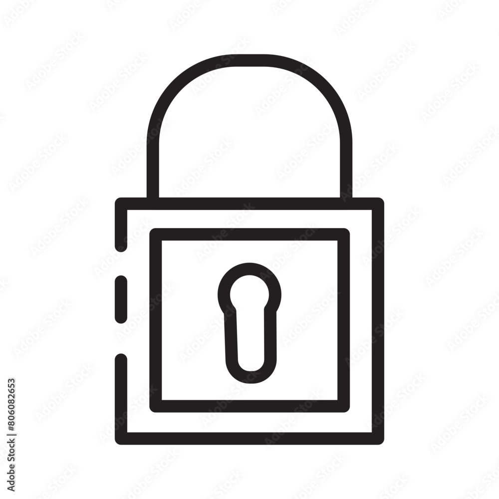Key Lock Personel Line Icon Key Lock Personel Line Icon