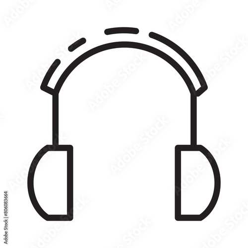 Earmuffs Safety Protect Line Icon