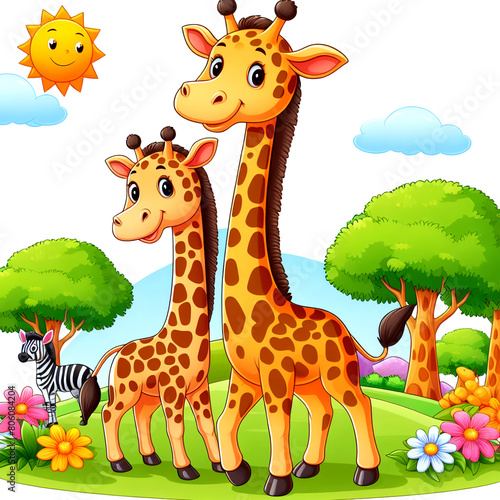 giraffe in the park    photo