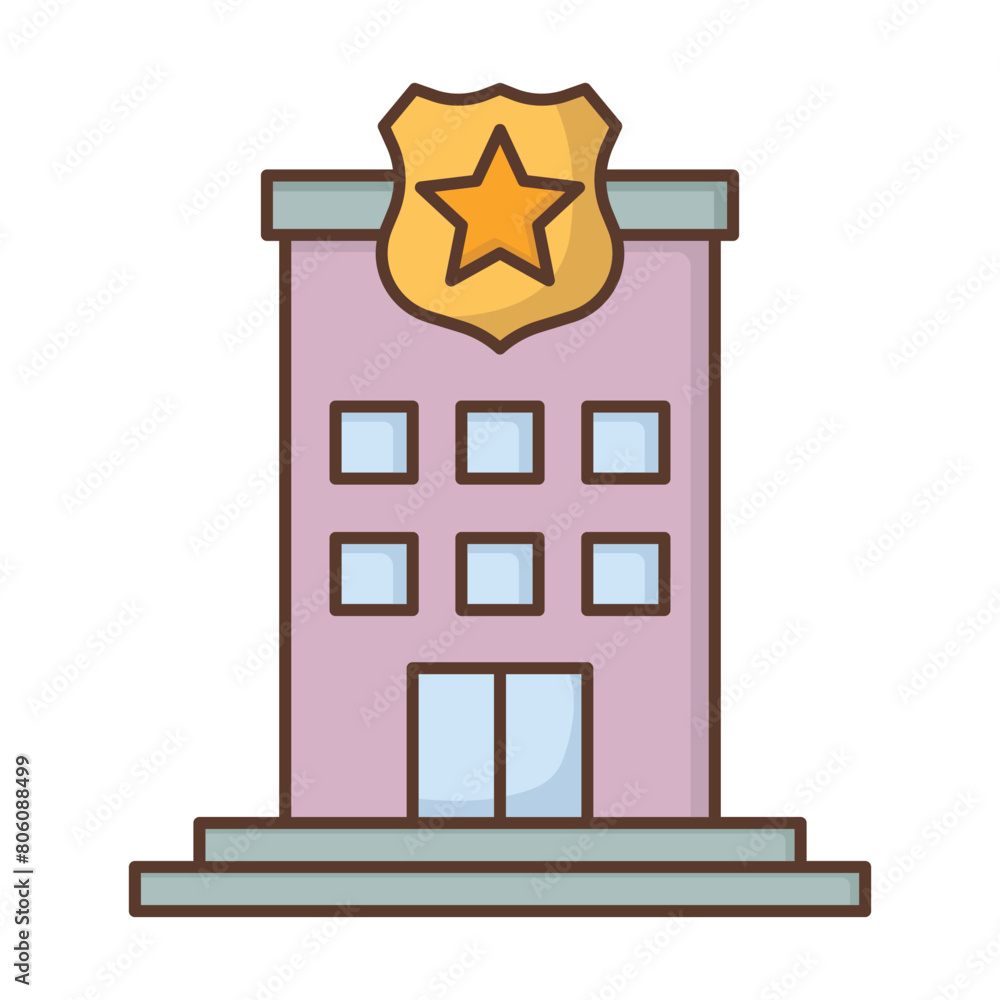 Police office icon vector design template Police office icon vector design template