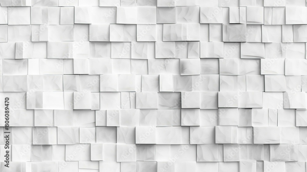 White square tiles with beveled edges form an interesting geometric pattern White square tiles with beveled edges form an interesting geometric pattern