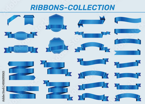 Blue ribbons collection