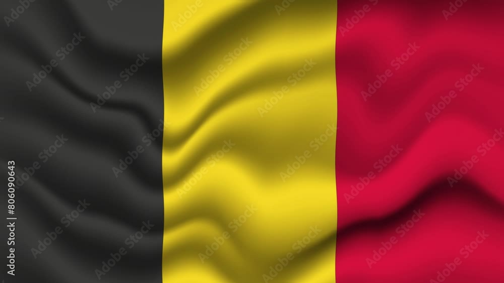 Belgian Flag 3D Waving Animation. The National Flag of Belgium, 4K Resolution with Seamless Loop. Belgian Flag 3D Waving Animation. The National Flag of Belgium, 4K Resolution with Seamless Loop.