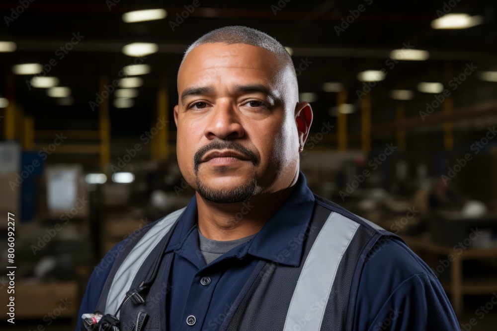 Portrait of a warehouse worker Portrait of a warehouse worker