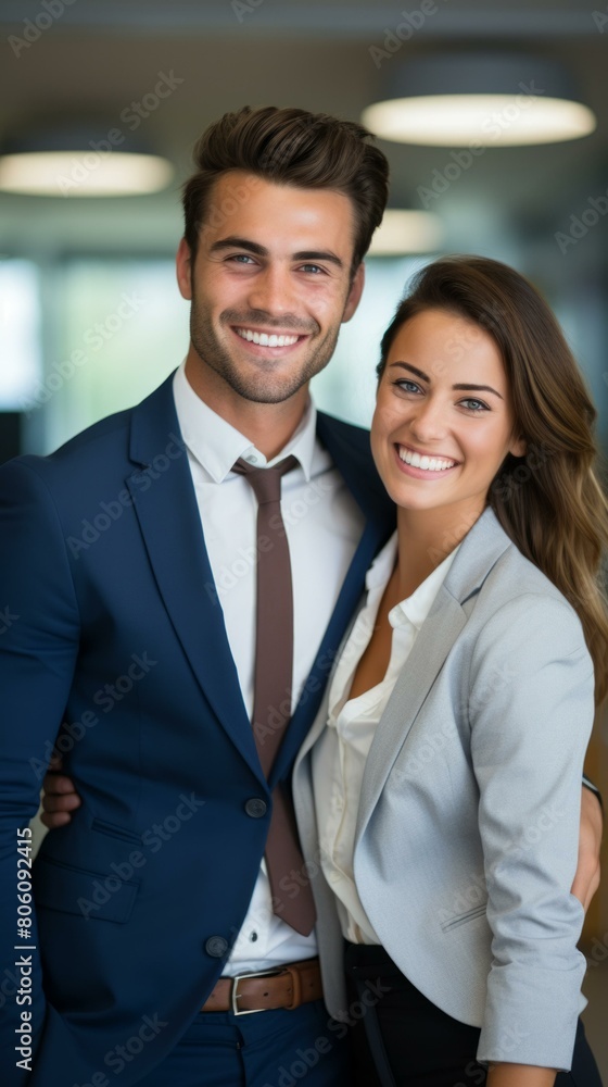 Business professionals in suits smiling Business professionals in suits smiling