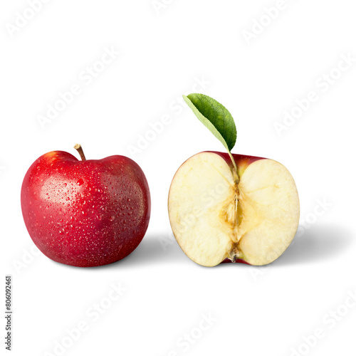 Red Apple isolated on white background 