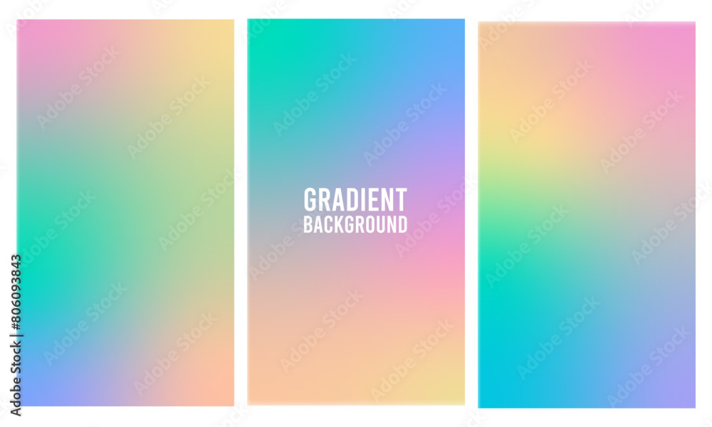 soft rainbow color gradient background, bundling, for social media template