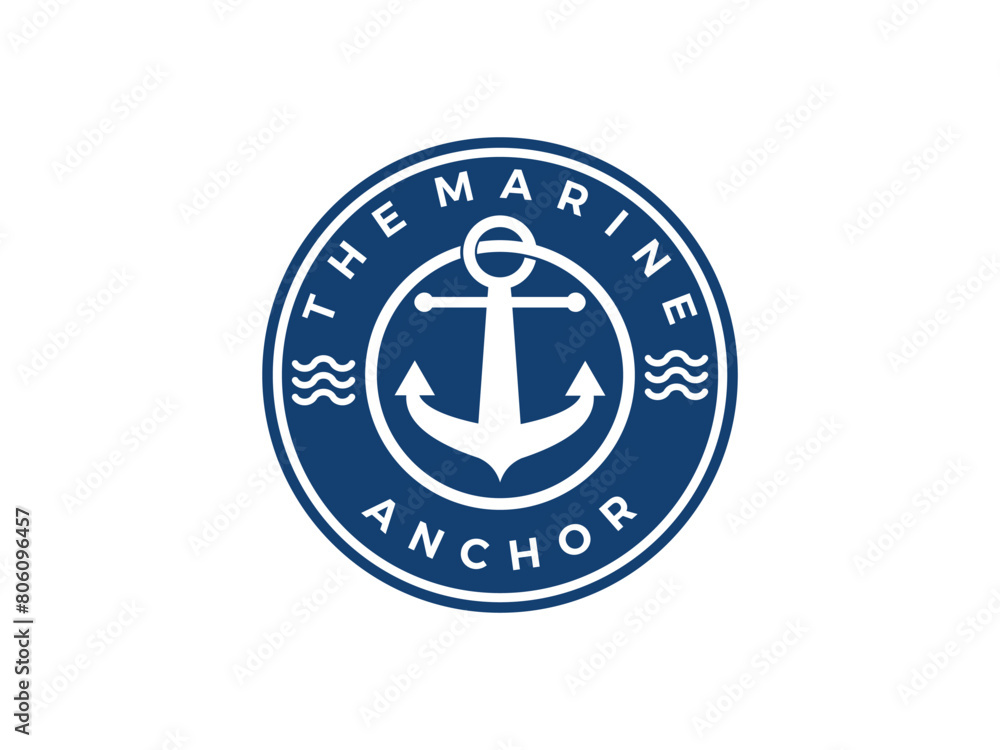 badge anchor logo symbol vector illustration badge anchor logo symbol vector illustration