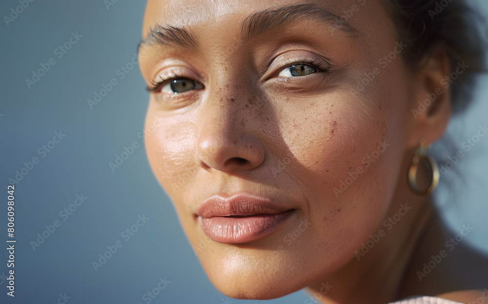 Portrait of beautiful natural mature woman Portrait of beautiful natural mature woman