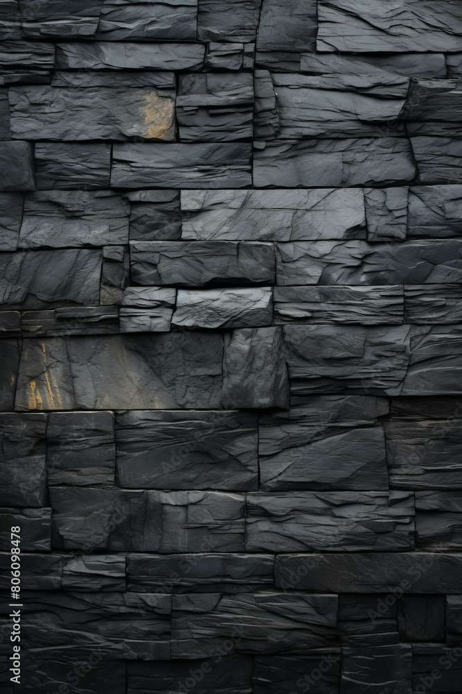 Black slate brick wall texture background Black slate brick wall texture background